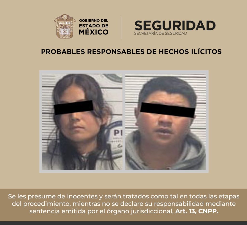 Detiene Secretaría de Seguridad Estatal y Guardia Nacional a un Hombre y a una Mujer por Probables Delitos Contra la Salud en Ocoyoacac