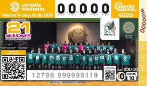 La Selección Mexicana Estrena Billete Conmemorativo de Lotería Nacional