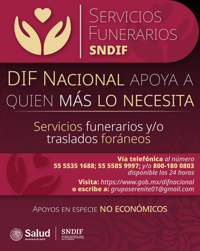 DIF Nacional Fortalece el Apoyo Social con Servicios Funerarios Gratuitos